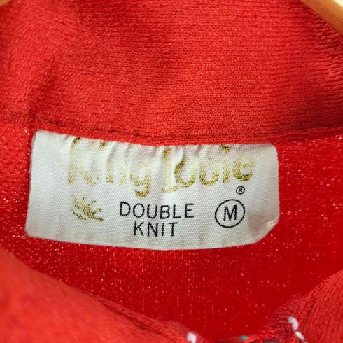 キングルイ King louie 70s ポリ100 バイカラー ハーフジップ 刺繍 ボウリングシャツ メンズ JPN:M